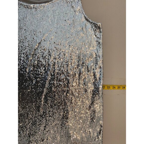 Jessica London Womens Sequin Front Tank Top Silver Gray Size 14/16 - Picture 9 of 9